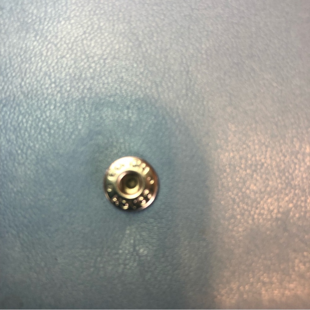 Coach Wallet -light blue & cream with snap closure & silver hardware - Picture 8 of 8